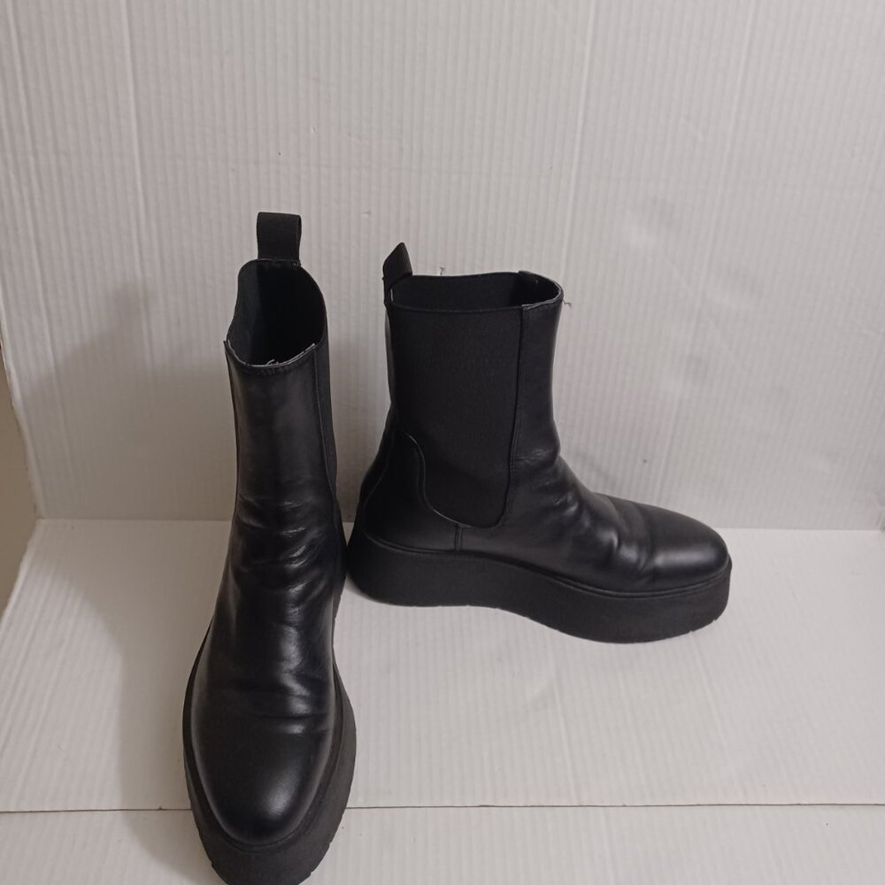 ZARA CHUNKY PLATFORM ANKLE BOOTS - GOTH GRUNGE STYLE - Picture 8 of 13